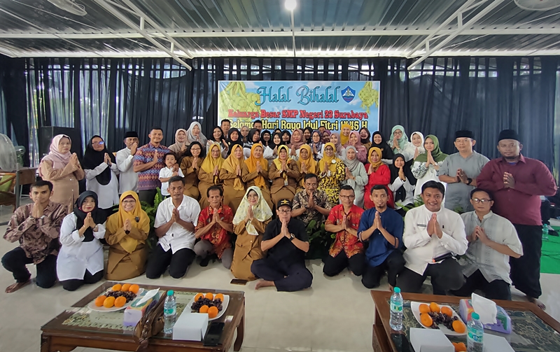 SMP Negeri 23 Surabaya: Halal Bihalal Sarana “Ngumpulke Balung Pisah”