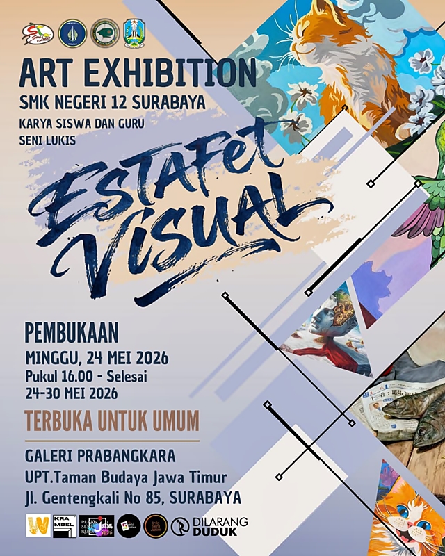 Guru dan Siswa SMK Negeri 12 Surabaya Pameran Lukisan Bersama